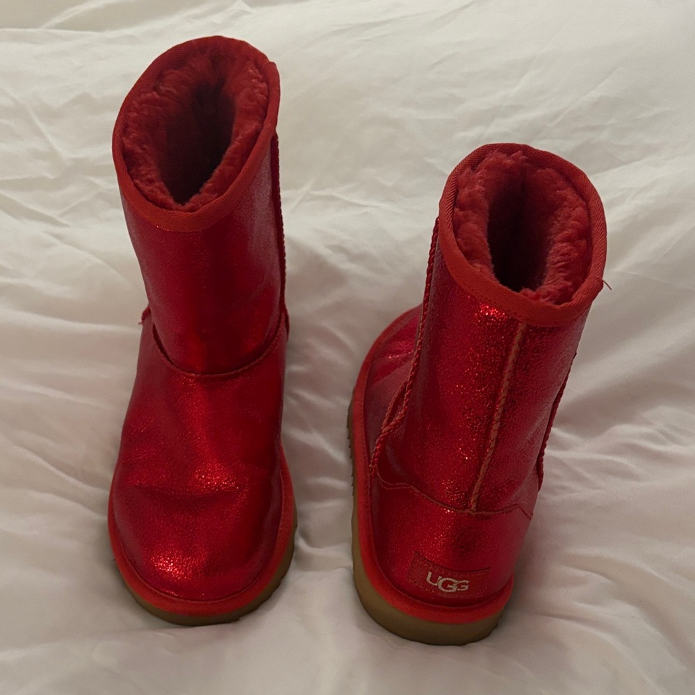 UGG Glittery Red Boots